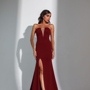 VESTIDO LONGO SEREIA MARSALA
