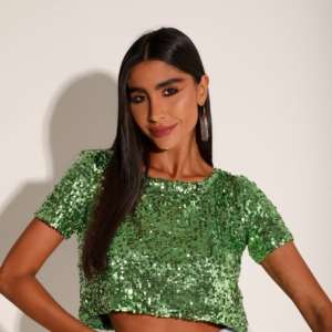 CROPPED VERDE PAETÊ