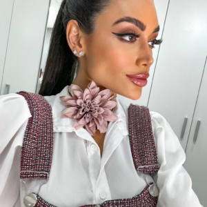 CHOKER FLOR ROSA