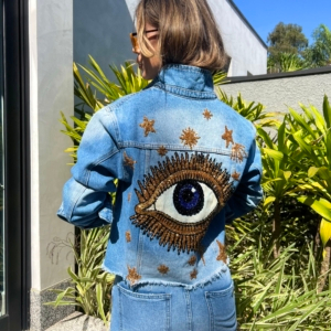 JAQUETA JEANS OLHO CÍLIOS SHINE
