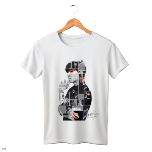 CAMISETA LEE JUNHO PRETA/BRANCA BLOCOS ESCRITA PRETA - OPÇÃO 4 -  T-SHIRT FEMININA - 2 DIAS ÚTEIS PARA ENVIO