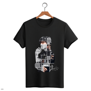 CAMISETA LEE JUNHO PRETA/BRANCA BLOCO BRANCO/ ESCRITA BRANCA - OPÇÃO 3 - T-SHIRT FEMININA - 2 DIAS ÚTEIS PARA ENVIO