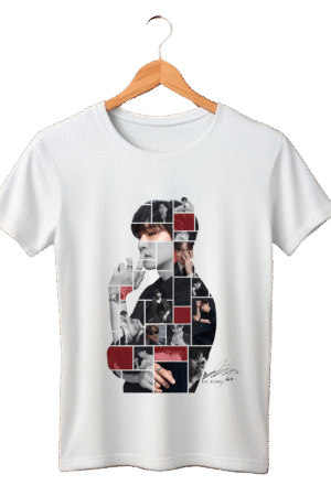 CAMISETA INFANTIL LEE JUNHO VERMELHA BLOCOS ESCRITA PRETA - OPÇÃO 1 - 4 DIAS ÚTEIS PARA ENVIO