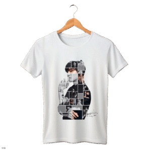 CAMISETA INFANTIL LEE JUNHO PRETA/BRANCA BLOCOS ESCRITA PRETA - OPÇÃO 4 - 2 DIAS ÚTEIS PARA ENVIO