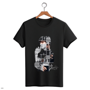 CAMISETA INFANTIL LEE JUNHO PRETA/BRANCA BLOCOS ESCRITA BRANCA - OPÇÃO 3 - 2 DIAS ÚTEIS PARA ENVIO