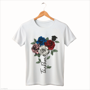 CAMISETA THE ROSE 5 ROSAS - OPÇÃO 3 - UNISSEX - 3 DIAS ÚTEIS PARA ENVIO