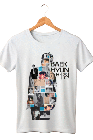 CAMISETA BAEKHYUN BORDA BRANCA - OPÇÃO 2 - T-SHIRT - 3 DIAS ÚTEIS PARA ENVIO