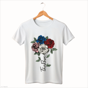 CAMISETA THE ROSE 4 ROSAS - OPÇÃO 5 - T-SHIRT FEMININA - 3 DIAS ÚTEIS PARA ENVIO