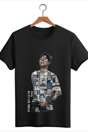 CAMISETA AZUL PARK BO GUM BORDA PRETA - OPÇÃO 3 - UNISSEX - 4 DIAS ÚTEIS PARA ENVIO