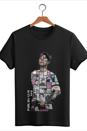 CAMISETA INFANTIL ROSA PARK BO GUM BORDA PRETA - OPÇÃO 7 - 3 DIAS ÚTEIS PARA ENVIO