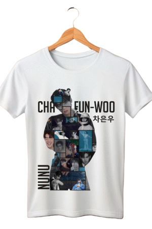CAMISETA CHA EUN WOO - OPÇÃO 1 - UNISSEX - 3 DIAS ÚTEIS PARA ENVIO