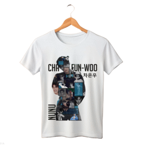CAMISETA CHA EUN WOO - OPÇÃO 1 - UNISSEX - 3 DIAS ÚTEIS PARA ENVIO