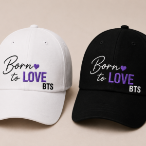 BONÉ BORDADO BTS - OPÇÃO 74 - PRODUÇÃO PREMIUM SOB ENCOMENDA E LIMITADA