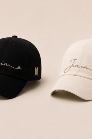 BONÉ BORDADO PARK JIMIN - OPÇÃO 18 - PRODUÇÃO PREMIUM SOB ENCOMENDA E LIMITADA