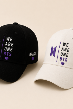 BONÉ BORDADO BTS - OPÇÃO 66 - PRODUÇÃO PREMIUM SOB ENCOMENDA E LIMITADA
