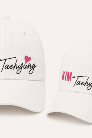 BONÉ BORDADO TAEHYUNG - OPÇÃO 35 - PRODUÇÃO PREMIUM SOB ENCOMENDA E LIMITADA