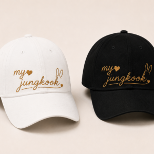 BONÉ BORDADO JUNGKOOK - OPÇÃO 6 - PRODUÇÃO PREMIUM SOB ENCOMENDA E LIMITADA