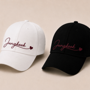 BONÉ BORDADO JUNGKOOK - OPÇÃO 26 - PRODUÇÃO PREMIUM SOB ENCOMENDA E LIMITADA