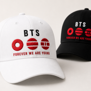 BONÉ BORDADO BTS - OPÇÃO 2 - PRODUÇÃO PREMIUM SOB ENCOMENDA E LIMITADA