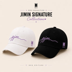 BONÉ BORDADO PARK JIMIN - OPÇÃO 21 - PRODUÇÃO PREMIUM SOB ENCOMENDA E LIMITADA