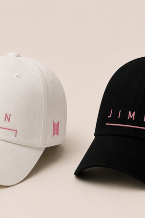 BONÉ BORDADO PARK JIMIN - OPÇÃO 10 - PRODUÇÃO PREMIUM SOB ENCOMENDA E LIMITADA