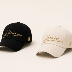 BONÉ BORDADO PARK JIMIN - OPÇÃO 25 - PRODUÇÃO PREMIUM SOB ENCOMENDA E LIMITADA