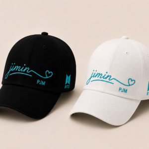 BONÉ BORDADO PARK JIMIN - OPÇÃO 44 - PRODUÇÃO PREMIUM SOB ENCOMENDA E LIMITADA