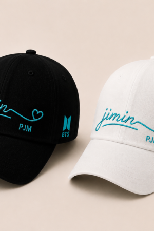 BONÉ BORDADO PARK JIMIN - OPÇÃO 9 - PRODUÇÃO PREMIUM SOB ENCOMENDA E LIMITADA