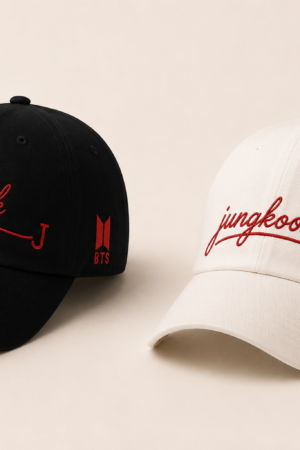 BONÉ BORDADO JUNGKOOK - OPÇÃO 33 - PRODUÇÃO PREMIUM SOB ENCOMENDA E LIMITADA