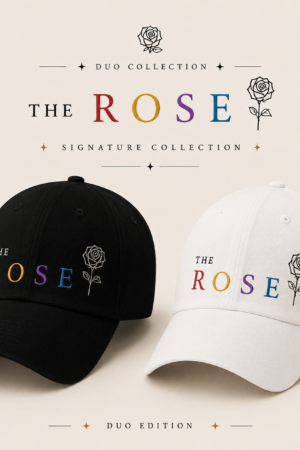 BONÉ BORDADO THE ROSE - OPÇÃO 1 - PRODUÇÃO PREMIUM SOB ENCOMENDA E LIMITADA