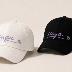 BONÉ BORDADO SUGA - OPÇÃO 8 - PRODUÇÃO PREMIUM SOB ENCOMENDA E LIMITADA
