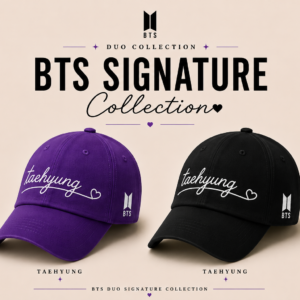 BONÉ BORDADO TAEHYUNG - OPÇÃO 48 - PRODUÇÃO PREMIUM SOB ENCOMENDA E LIMITADA