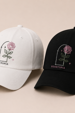 BONÉ BORDADO THE ROSE - OPÇÃO 70 - PRODUÇÃO PREMIUM SOB ENCOMENDA E LIMITADA