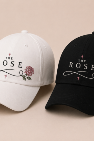 BONÉ BORDADO THE ROSE - OPÇÃO 75 - PRODUÇÃO PREMIUM SOB ENCOMENDA E LIMITADA