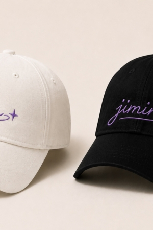 BONÉ BORDADO PARK JIMIN - OPÇÃO 15 - PRODUÇÃO PREMIUM SOB ENCOMENDA E LIMITADA