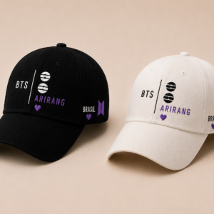 BONÉ BORDADO BTS - OPÇÃO 121 - PRODUÇÃO PREMIUM SOB ENCOMENDA E LIMITADA