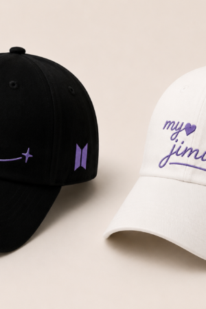 BONÉ BORDADO PARK JIMIN - OPÇÃO 12 - PRODUÇÃO PREMIUM SOB ENCOMENDA E LIMITADA