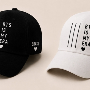 BONÉ BORDADO BTS - OPÇÃO 118 - PRODUÇÃO PREMIUM SOB ENCOMENDA E LIMITADA