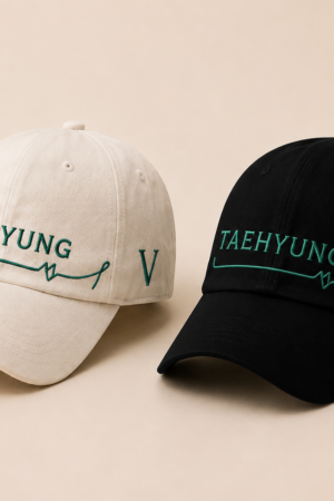 BONÉ BORDADO TAEHYUNG - OPÇÃO 33 - PRODUÇÃO PREMIUM SOB ENCOMENDA E LIMITADA