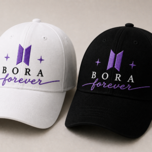BONÉ BORDADO BTS - OPÇÃO 21 - PRODUÇÃO PREMIUM SOB ENCOMENDA E LIMITADA