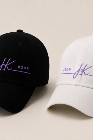 BONÉ BORDADO JUNGKOOK - OPÇÃO 37 - PRODUÇÃO PREMIUM SOB ENCOMENDA E LIMITADA