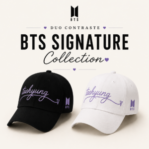 BONÉ BORDADO TAEHYUNG - OPÇÃO 38 - PRODUÇÃO PREMIUM SOB ENCOMENDA E LIMITADA