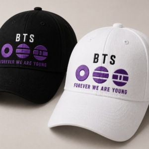 BONÉ BORDADO BTS - OPÇÃO 3 - PRODUÇÃO PREMIUM SOB ENCOMENDA E LIMITADA