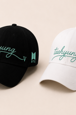 BONÉ BORDADO TAEHYUNG - OPÇÃO 10 - PRODUÇÃO PREMIUM SOB ENCOMENDA E LIMITADA