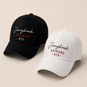 BONÉ BORDADO JUNGKOOK - OPÇÃO 40 - PRODUÇÃO PREMIUM SOB ENCOMENDA E LIMITADA