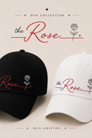 BONÉ BORDADO THE ROSE - OPÇÃO 6 - PRODUÇÃO PREMIUM SOB ENCOMENDA E LIMITADA