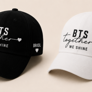 BONÉ BORDADO BTS - OPÇÃO 115 - PRODUÇÃO PREMIUM SOB ENCOMENDA E LIMITADA