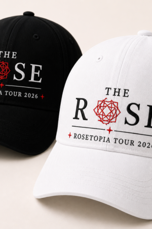 BONÉ BORDADO THE ROSE - OPÇÃO 28 - PRODUÇÃO PREMIUM SOB ENCOMENDA E LIMITADA