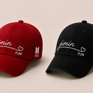 BONÉ BORDADO PARK JIMIN - OPÇÃO 32 - PRODUÇÃO PREMIUM SOB ENCOMENDA E LIMITADA