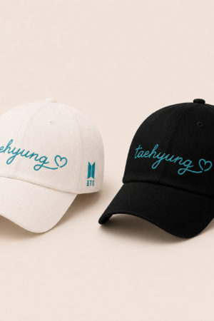 BONÉ BORDADO TAEHYUNG - OPÇÃO 46 - PRODUÇÃO PREMIUM SOB ENCOMENDA E LIMITADA